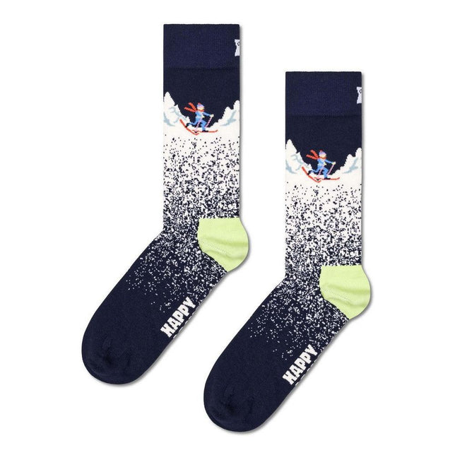Happy Socks Dames &amp; Heren Fantasie Sokken 2-Pack Skiing Chalet Gift Set P001853 - Jambelles