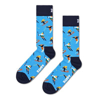 Happy Socks Dames &amp; Heren Fantasie Sokken 2-Pack Skiing Chalet Gift Set P001853 - Jambelles