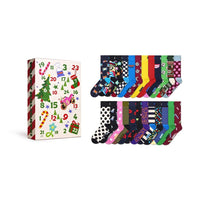 Happy Socks Dames &amp; Heren Fantasie Sokken 24-Pack Advent Calendar Gift Set P001744 - Jambelles