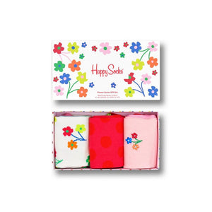 Happy Socks Dames &amp; Heren Fantasie Sokken 3-Pack Flower Socks Gift Set XFLO08 - Jambelles