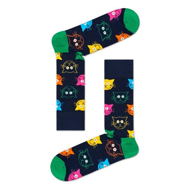 Happy Socks Dames &amp; Heren Fantasie Sokken 3-Pack Mixed Cat Socks Gift Set 3p XMJA08 - Jambelles