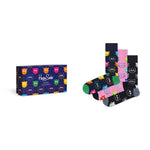 Happy Socks Dames &amp; Heren Fantasie Sokken 3-Pack Mixed Cat Socks Gift Set 3p XMJA08 - Jambelles