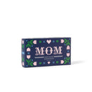Paar roze Happy Socks fantasie sokken met rode, blauwe, gele en witte tulpen en blauw HAPPY-logo. - Jambelles