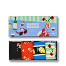 Happy Socks Dames &amp; Heren Fantasie Sokken 4-Pack Fancy Dinner Socks P002659 - Jambelles