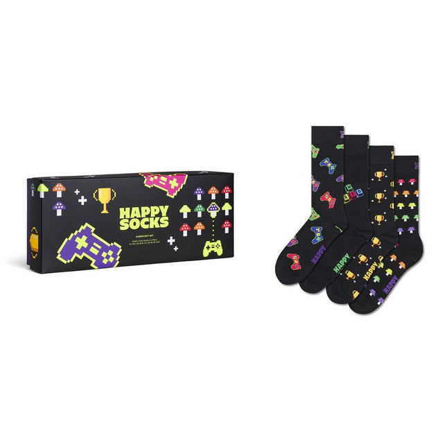 Happy Socks Dames &amp; Heren Fantasie Sokken 4-Pack Gamer Socks Gift Set 4P p003368 - Jambelles