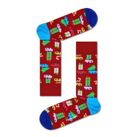 Happy Socks Dames &amp; Heren Fantasie Sokken 4-Pack Holiday Vibes Gift Set XHBG09 - Jambelles