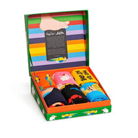 Happy Socks Dames &amp; Heren Fantasie Sokken 6-Pack Monty Python Gift Set 6P XMPY10 - Jambelles