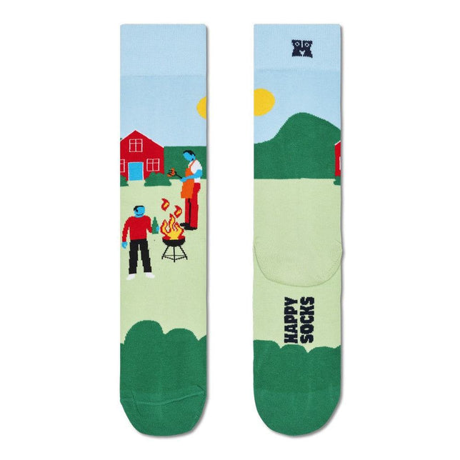 Happy Socks Dames &amp; Heren Fantasie Sokken Bbq Sock P004511 - Jambelles