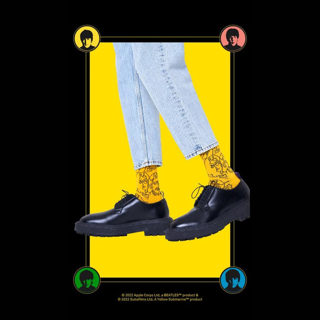 Happy Socks Dames &amp; Heren Fantasie Sokken Beatles Crosswalk Sock BEA01 - Jambelles