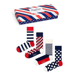 Happy Socks Dames &amp; Heren Fantasie Sokken Big Dot Gift Box 4P XBDO09 - Jambelles