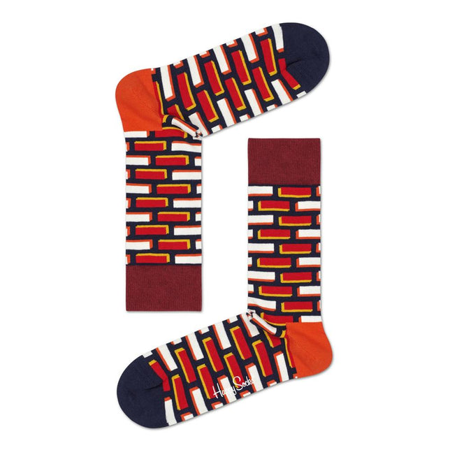 Happy Socks Dames &amp; Heren Fantasie Sokken Brick Sock BRC01 - Jambelles