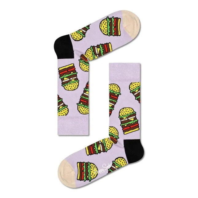 Happy Socks Dames &amp; Heren Fantasie Sokken Burger Sock Bur01 - Jambelles