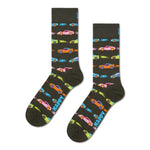 Happy Socks Dames &amp; Heren Fantasie Sokken Car Stripe Sock P003201 - Jambelles