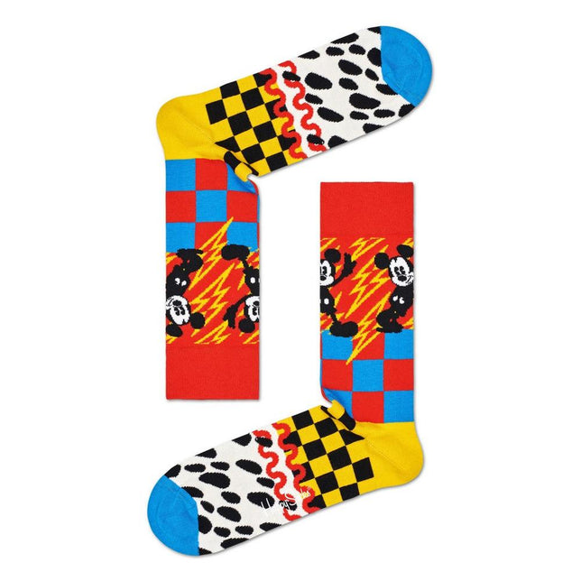 Happy Socks Dames &amp; Heren Fantasie Sokken Disney Mickey-Time Socks DNY01-4301 - Jambelles