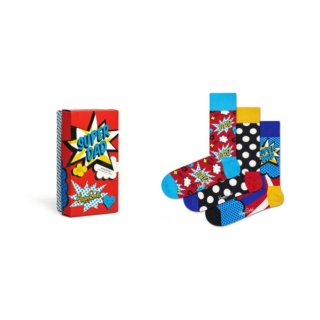 Happy Socks Dames &amp; Heren Fantasie Sokken Father's Day Gift Box XFAT08 - Jambelles