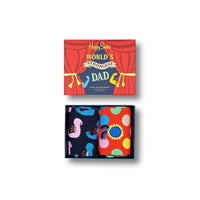 Happy Socks Dames &amp; Heren Fantasie Sokken Father&#39;s Day Socks Gift Box 2P XFAT02 - Jambelles