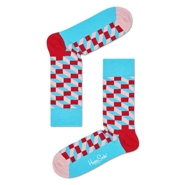 Happy Socks Dames &amp; Heren Fantasie Sokken Filled Optic FIO01 - Jambelles