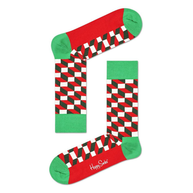 Happy Socks Dames &amp; Heren Fantasie Sokken Filled Optic FIO01 - Jambelles