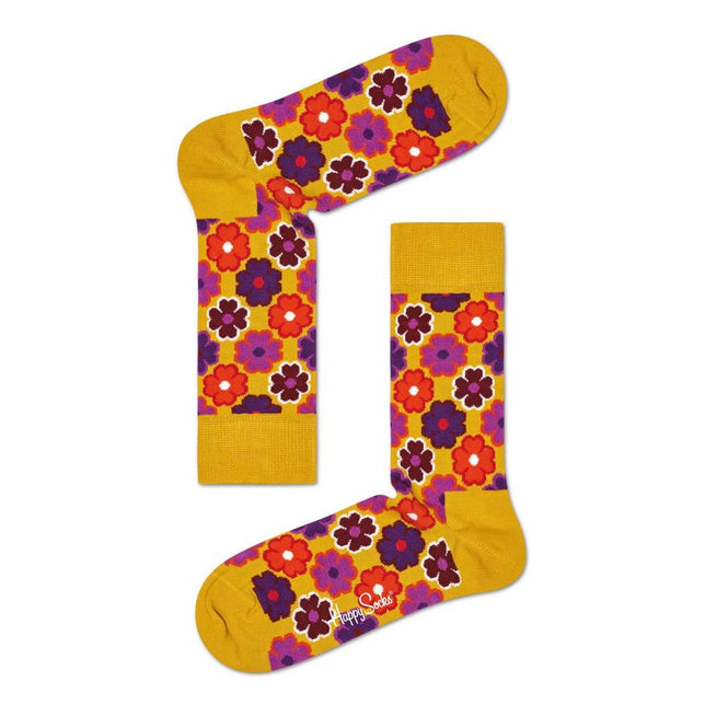 Happy Socks Dames &amp; Heren Fantasie Sokken Flower Power Sock FLP01 - Jambelles