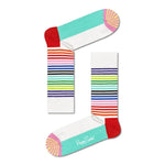 Happy Socks Dames &amp; Heren Fantasie Sokken Half Stripe HAS01 - Jambelles