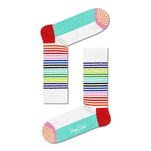 Happy Socks Dames &amp; Heren Fantasie Sokken Half Stripe HAS01 - Jambelles