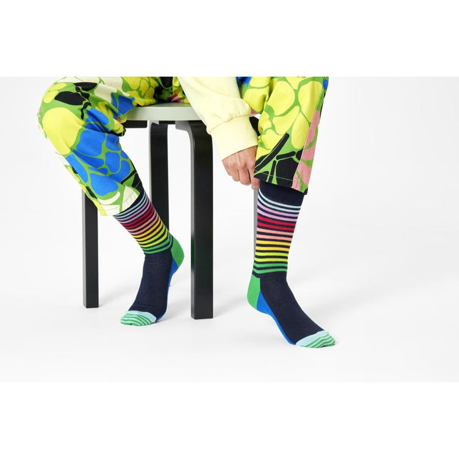 Happy Socks Dames &amp; Heren Fantasie Sokken Half Stripe HAS01 - Jambelles
