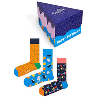 Happy Socks Dames &amp; Heren Fantasie Sokken Happy Birthday Box XBDA08 - Jambelles