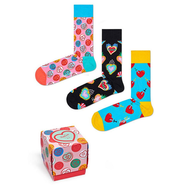 Happy Socks Dames &amp; Heren Fantasie Sokken I Love You Gift Box XLOV08 - Jambelles