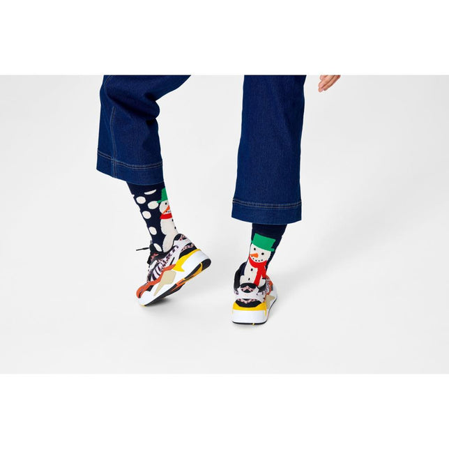 Happy Socks Dames &amp; Heren Fantasie Sokken Jumbo Snowman Sock JSS01 - Jambelles