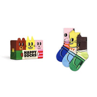 Happy Socks Dames &amp; Heren Fantasie Sokken Kids 3-Pack Animal Gift Set P000697 - Jambelles