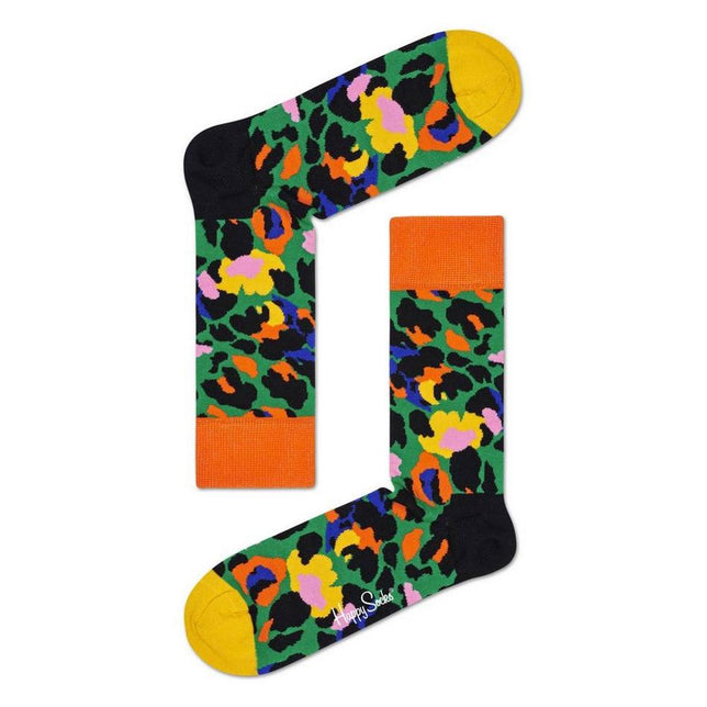 Happy Socks Dames &amp; Heren Fantasie Sokken Leopard NLE01 - Jambelles