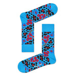 Happy Socks Dames &amp; Heren Fantasie Sokken Multi Leopard Sock MLE01 - Jambelles