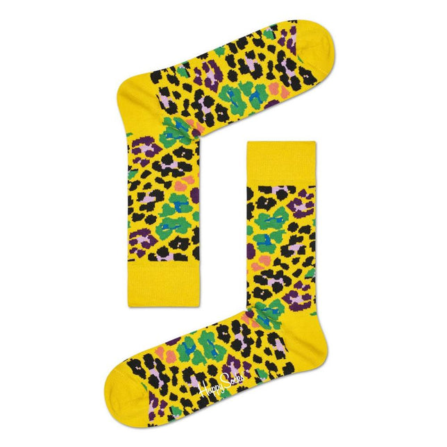 Happy Socks Dames &amp; Heren Fantasie Sokken Multi Leopard Sock MLE01 - Jambelles