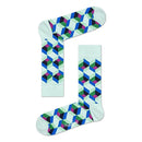 Happy Socks Dames &amp; Heren Fantasie Sokken Optic Square Sock OSQ01 - Jambelles