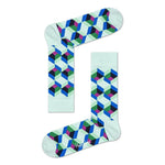 Happy Socks Dames &amp; Heren Fantasie Sokken Optic Square Sock OSQ01 - Jambelles