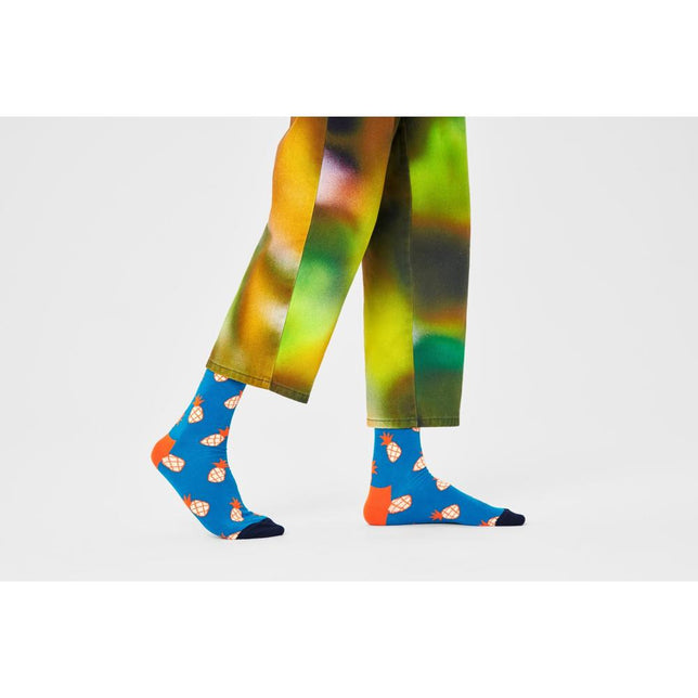 Happy Socks Dames &amp; Heren Fantasie Sokken Pineapple Sock PNA01 - Jambelles