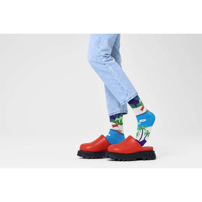 Happy Socks Dames &amp; Heren Fantasie Sokken Poolside Sock P000716 - Jambelles