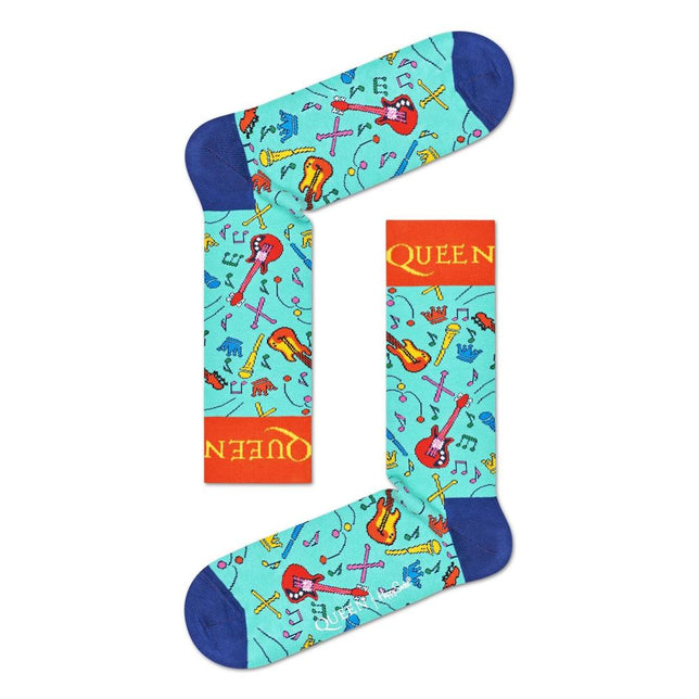 Happy Socks Dames &amp; Heren Fantasie Sokken Queen The Works Sock QUE01 TW - Jambelles