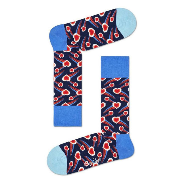 Happy Socks Dames &amp; Heren Fantasie Sokken Shooting Heart SHT01 - Jambelles