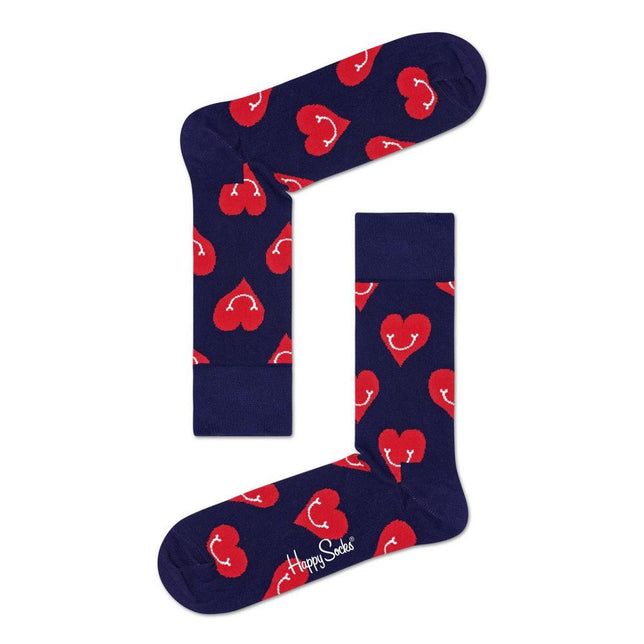 Happy Socks Dames &amp; Heren Fantasie Sokken Smiley Heart Sock SMH01 - Jambelles