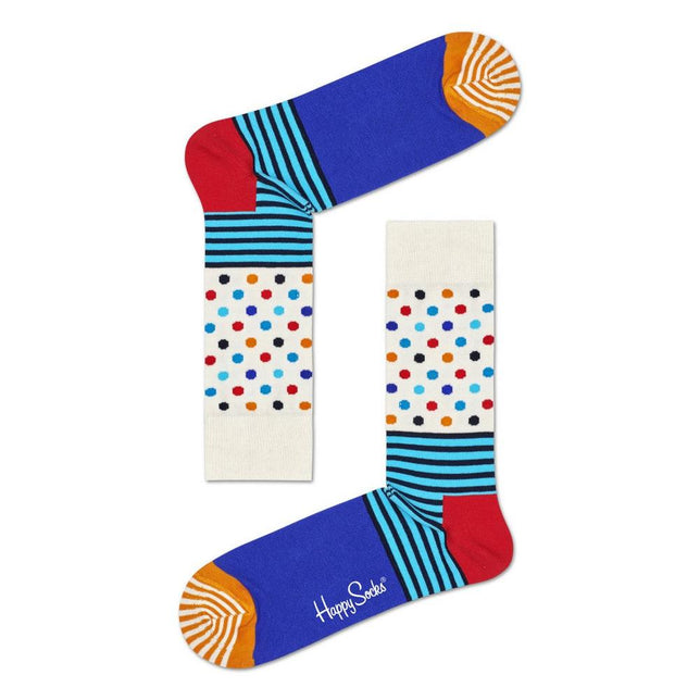 Happy Socks Dames &amp; Heren Fantasie Sokken Stripe Dot Sock SDO01 - Jambelles