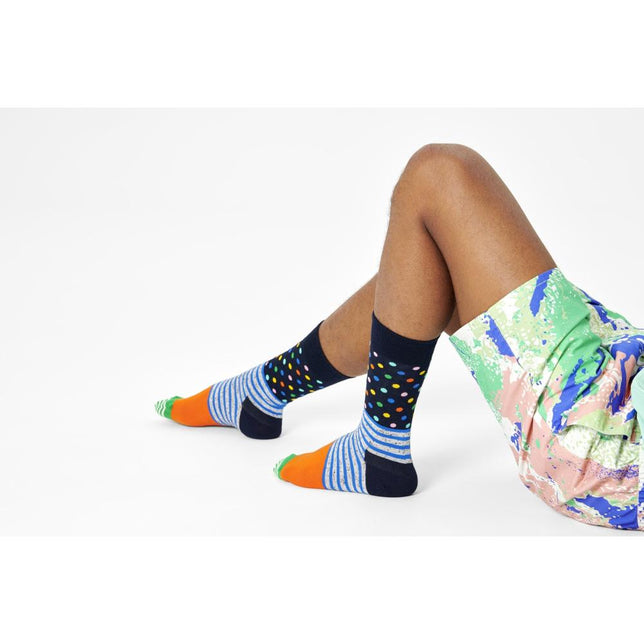 Happy Socks Dames &amp; Heren Fantasie Sokken Stripe Dot Sock SDO01 - Jambelles