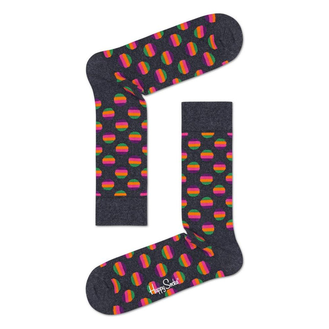 Happy Socks Dames &amp; Heren Fantasie Sokken Sunrise Dot SUD01 - Jambelles