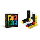 Happy Socks Dames &amp; Heren Fantasie Sokken The Beatles 4-Pack Gift Set 4P XBEA09 - Jambelles