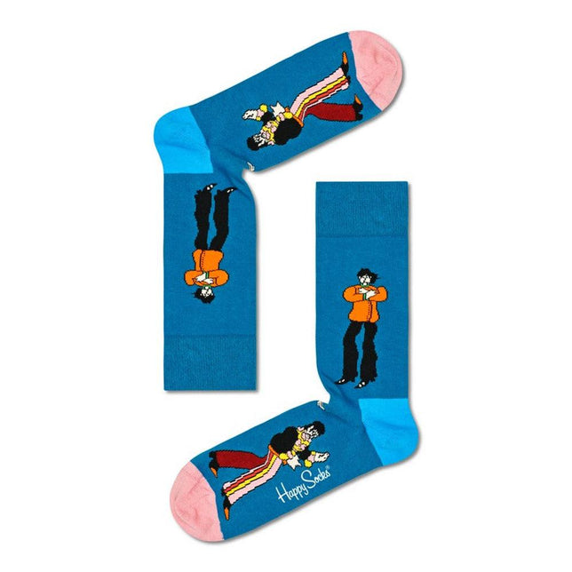 Happy Socks Dames &amp; Heren Fantasie Sokken The Beatles Collector 24-Pack Gift Set XBEA41 - Jambelles