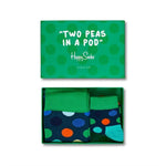 Happy Socks Dames &amp; Heren Fantasie Sokken Two Peas in a Pod Giftbox XPEA02 - Jambelles