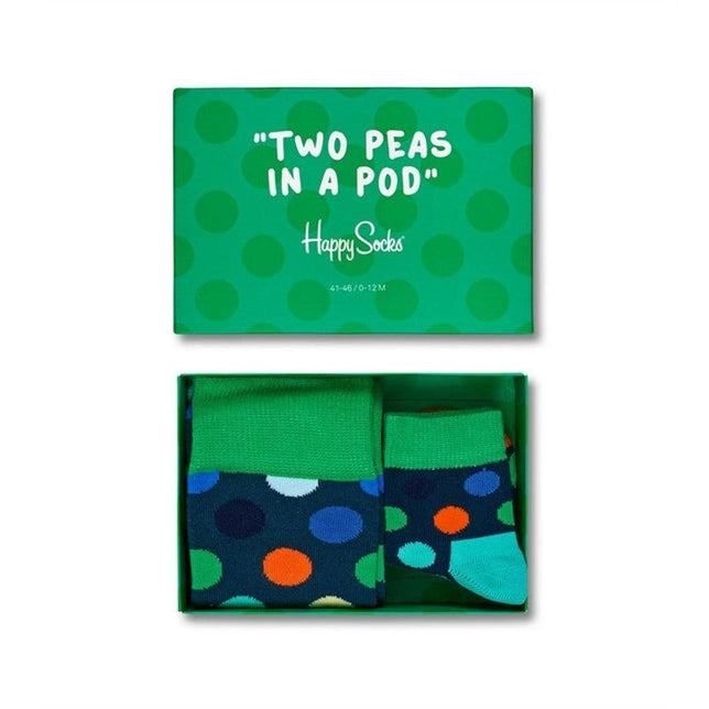 Happy Socks Dames &amp; Heren Fantasie Sokken Two Peas in a Pod Giftbox XPEA02 - Jambelles