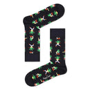 Blauwe Happy Socks Yoga Palm sokken YOG01 voor dames en heren met kleurrijke palmbomen en yogaposes - Jambelles
