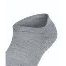 Grijze FALKE Cool Kick SN CP 46453 herensokken met lage boord, gestreepte gripzones en neongele R-markering - Jambelles