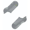 Grijze FALKE Cool Kick SN CP 46453 herensokken met lage boord, gestreepte gripzones en neongele R-markering - Jambelles